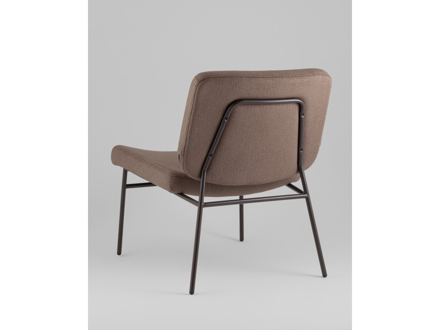 Кресло Эбигейл велюр коричневый, каркас серо-коричневый