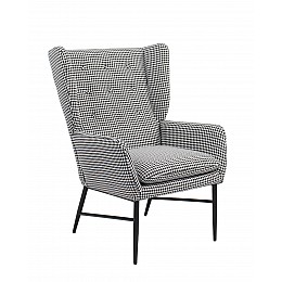 Кресло Мэйден гусиная лапка черно-белый