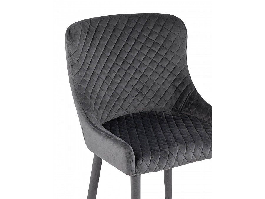 Стул Ститч серый ножки велюр