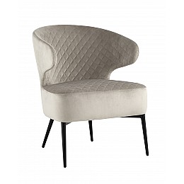 Кресло лаунж Royal велюр светло-серый