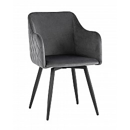 Стул Ника вращающийся велюр серый