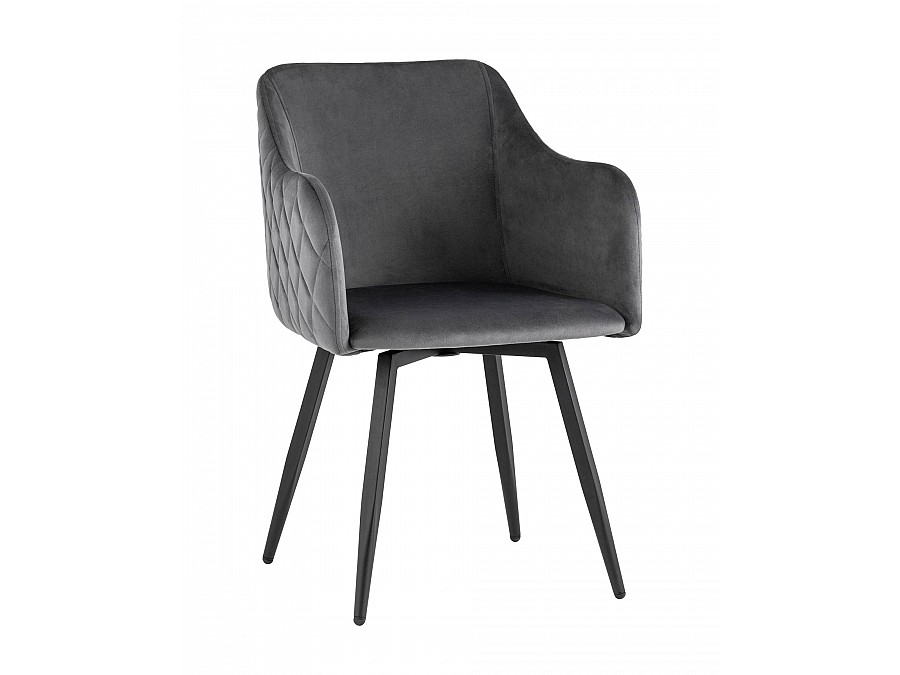 Стул Ника вращающийся велюр серый