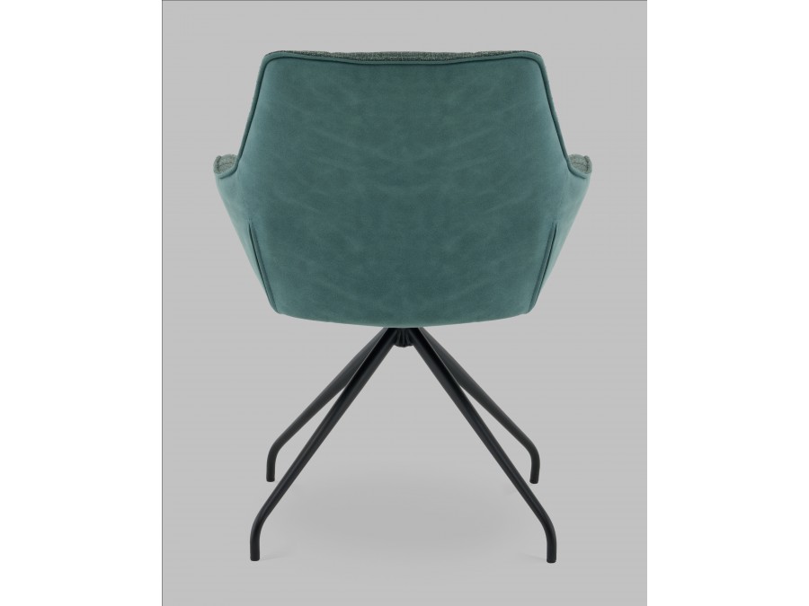 Кресло вращающееся Кимберли рогожка/замша зеленый