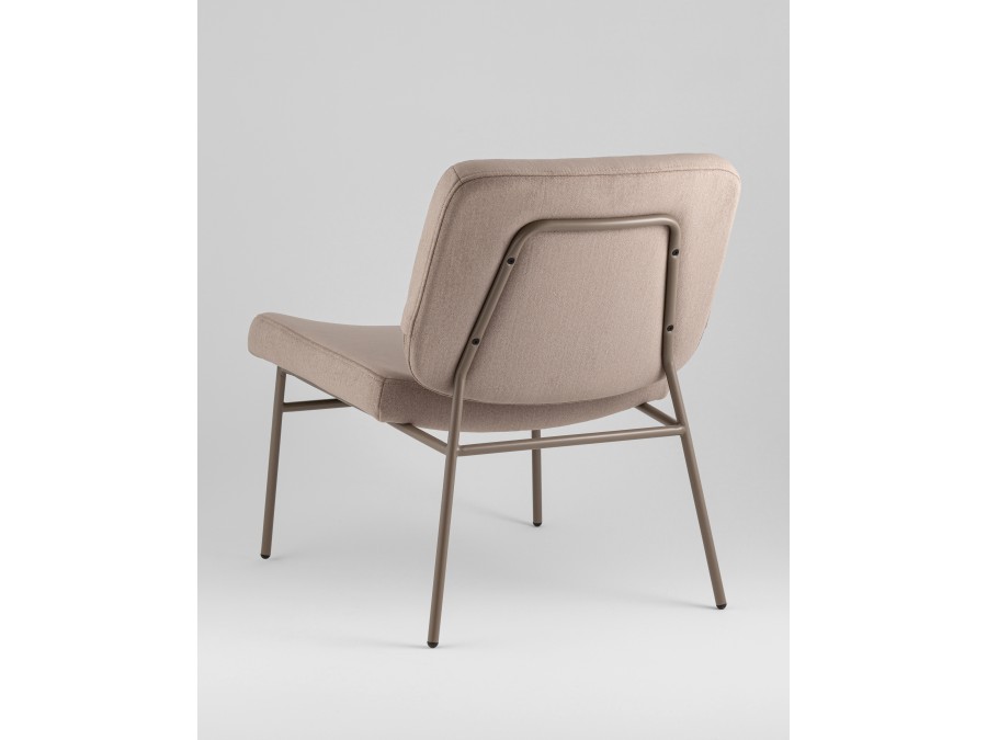 Кресло Эбигейл велюр бежевый, каркас бежево-серый