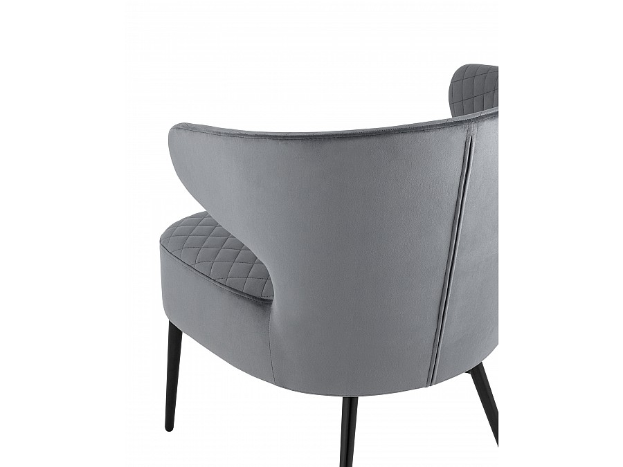 Кресло лаунж Royal велюр тёмно-серый