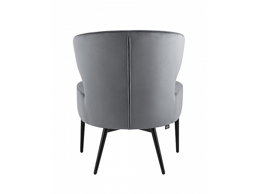 Кресло лаунж Royal велюр тёмно-серый