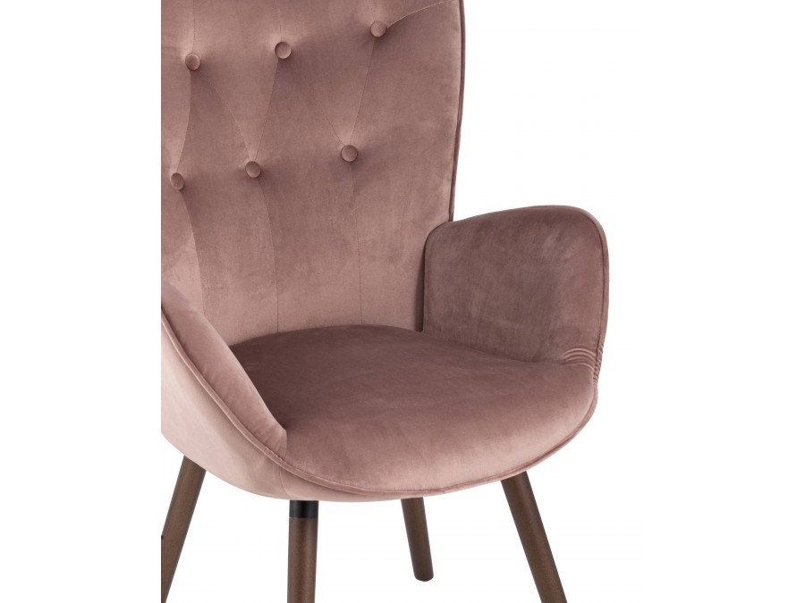 Стул Гранд велюр розовый