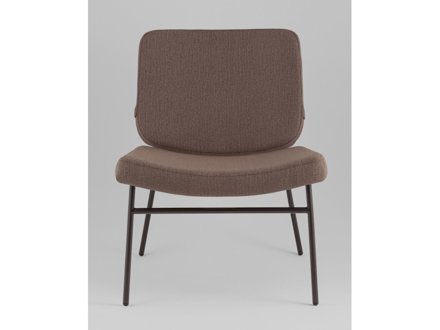 Кресло Эбигейл велюр коричневый, каркас серо-коричневый