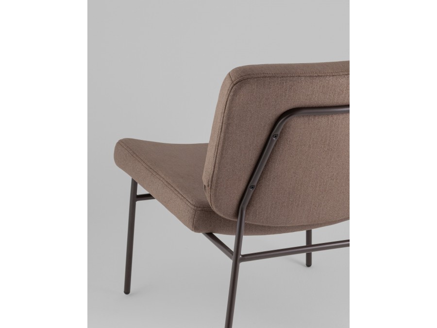 Кресло Эбигейл велюр коричневый, каркас серо-коричневый