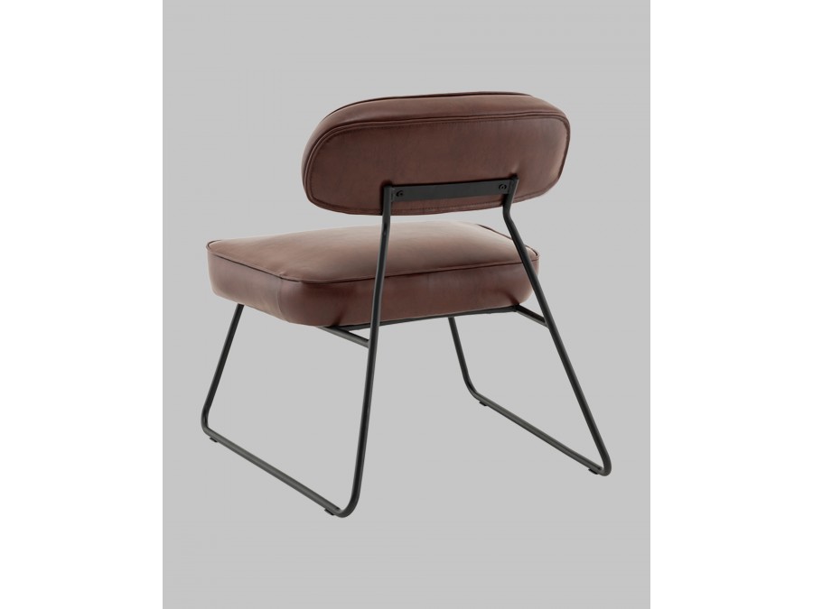 Кресло Kate new ткань экокожа бордово-коричневый