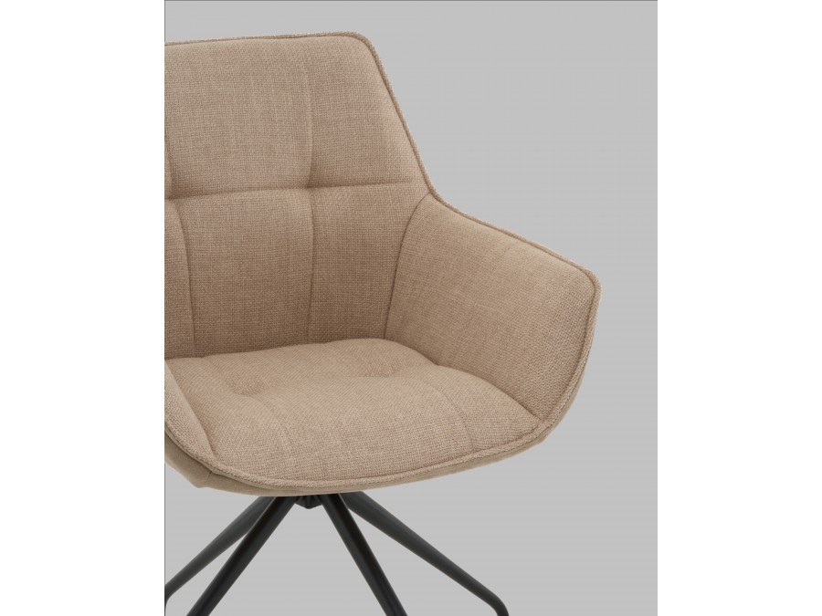 Кресло вращающееся Кимберли рогожка/замша бежевый