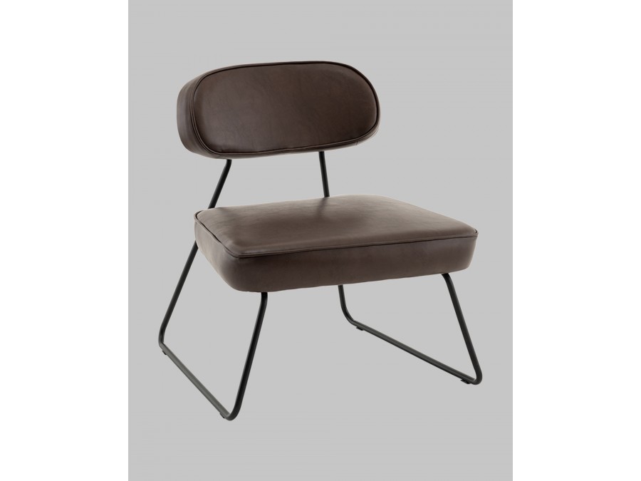 Кресло Kate new ткань экокожа коричневый