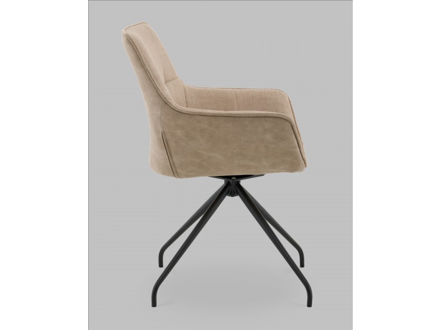 Кресло вращающееся Кимберли рогожка/замша бежевый