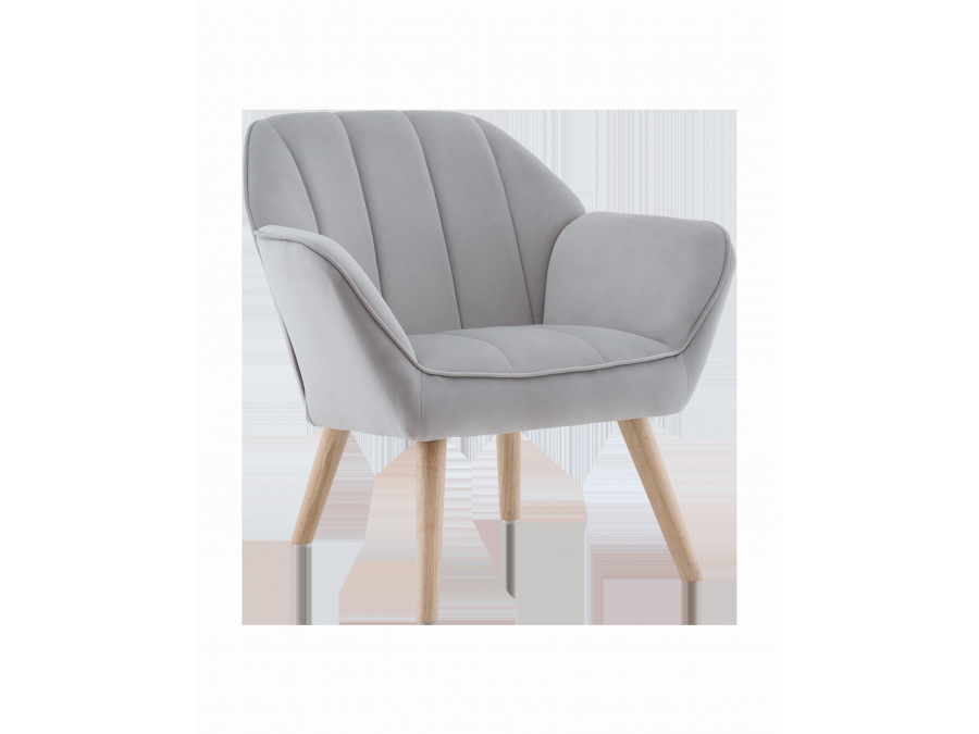 Кресло Руди серебристый