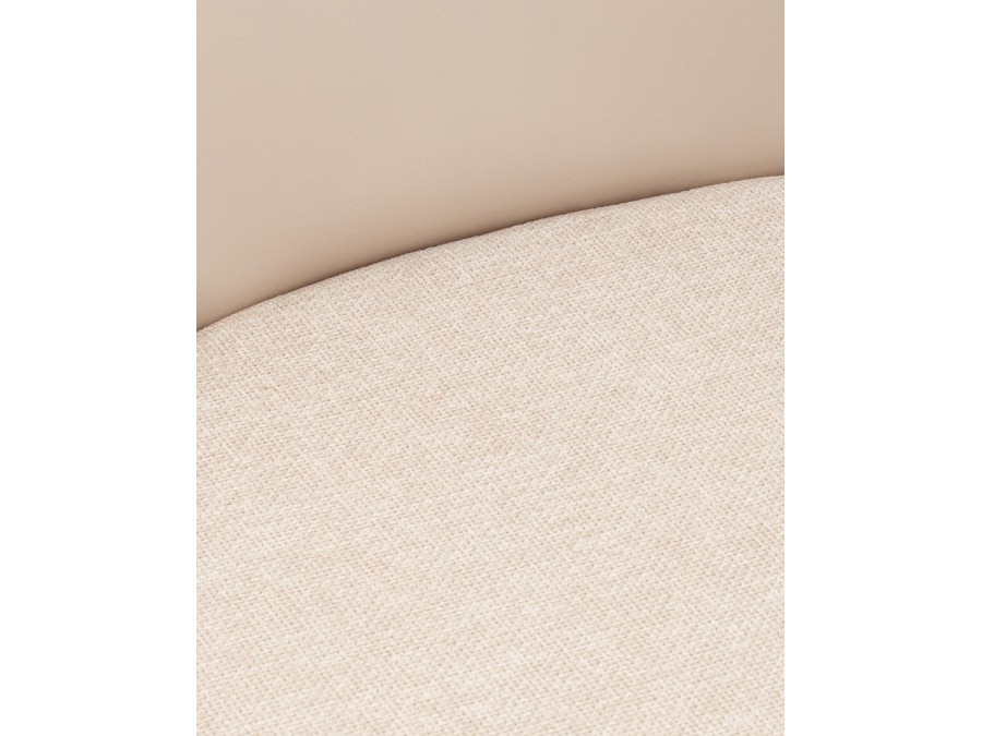 Кресло Спейс спинка экокожа, сиденье шенилл бежевый