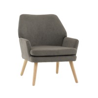 Кресло Харви серый деревянные ножки