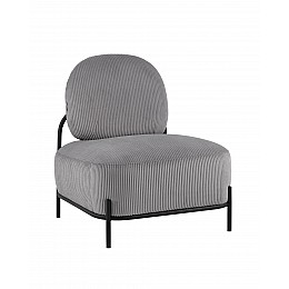 Кресло Стоун велюр рельефный светло-серый