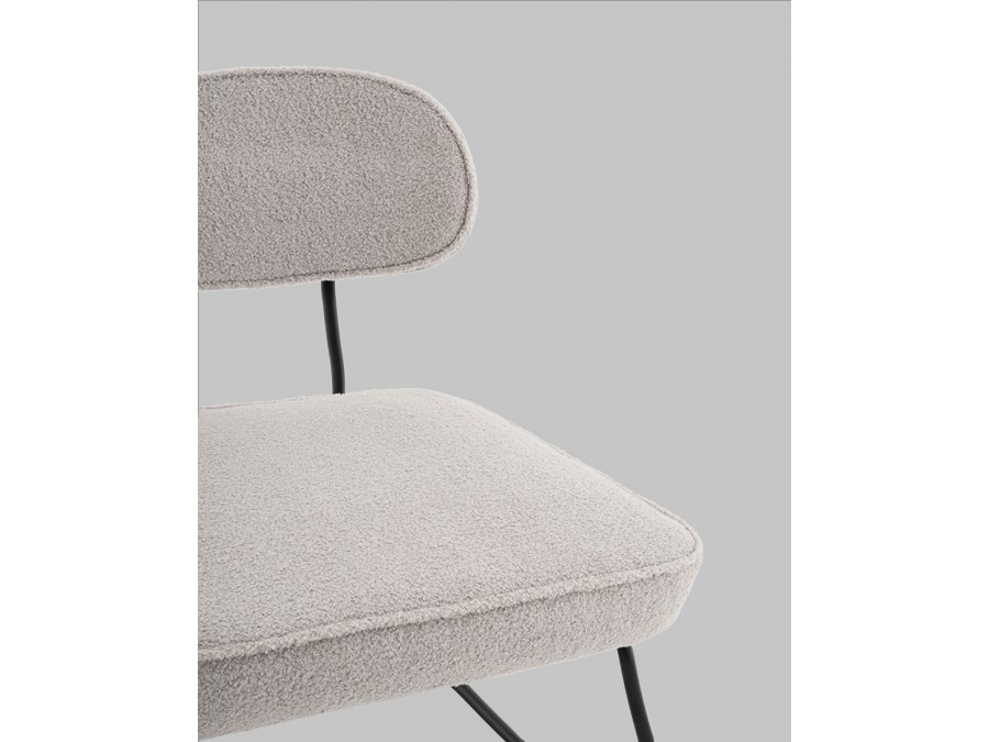 Кресло Kate new ткань букле светло-серый