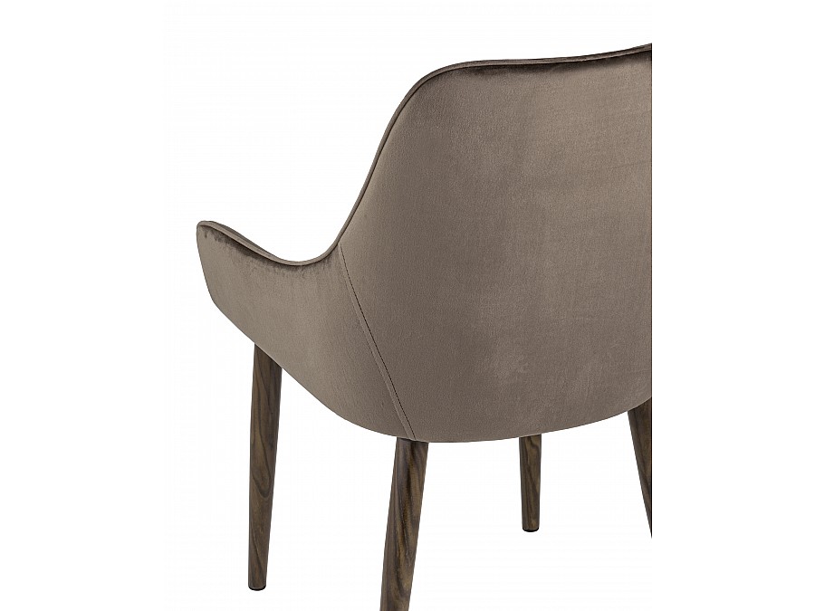 Стул Диана велюр коричневый