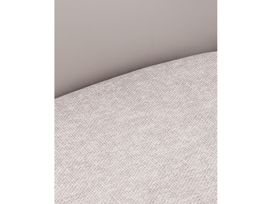 Кресло Спейс спинка экокожа, сиденье шенилл светло-серый