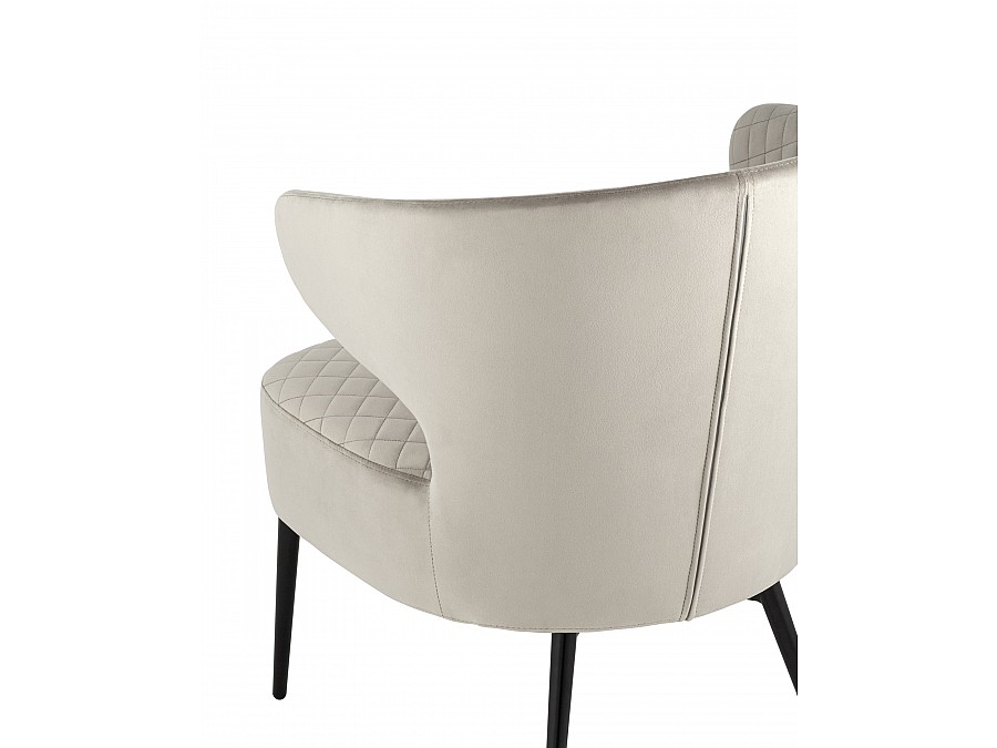 Кресло лаунж Royal велюр светло-серый