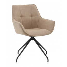 Кресло вращающееся Кимберли рогожка/замша бежевый