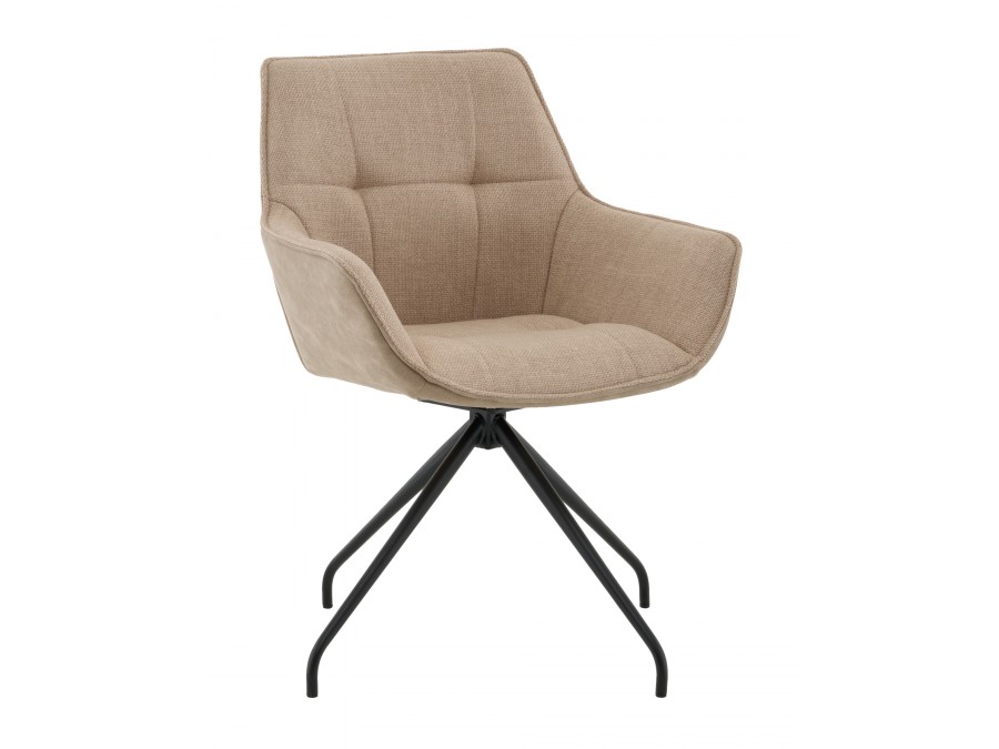 Кресло вращающееся Кимберли рогожка/замша бежевый