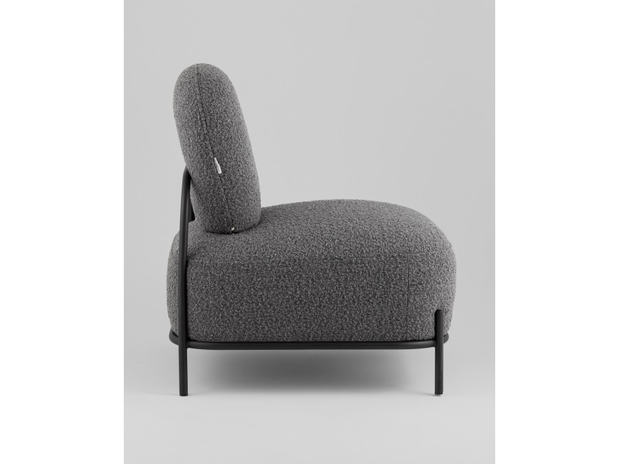Кресло Стоун new ткань букле тёмно-серый