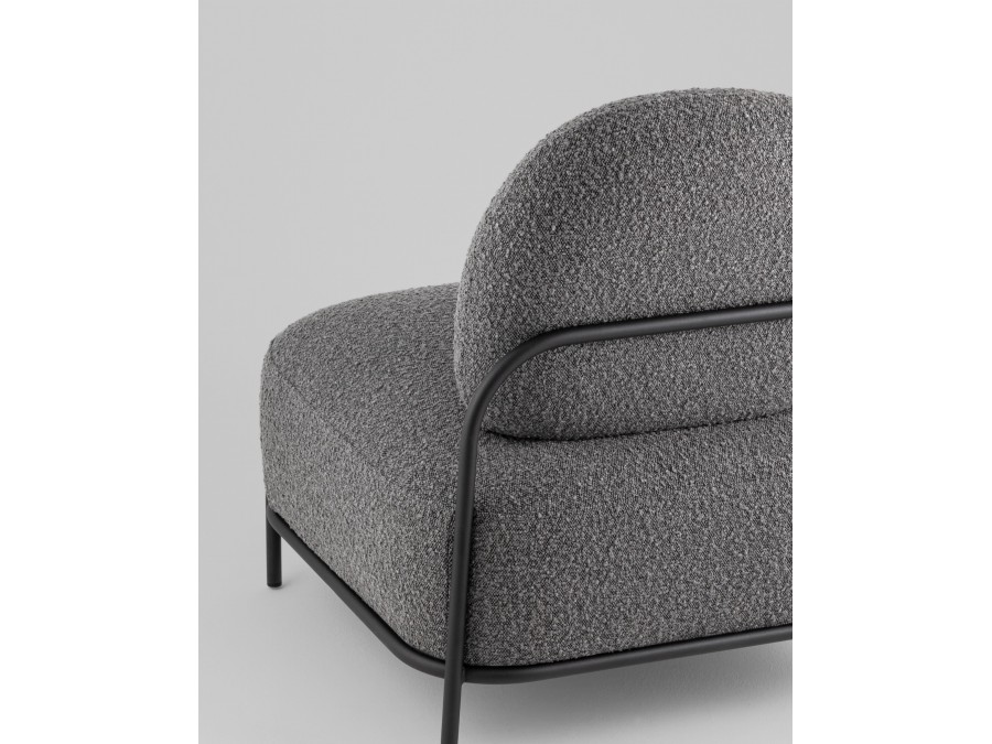 Кресло Стоун new ткань букле тёмно-серый