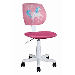 Кресло компьютерное детское ЛОЛО Unicorn, пластик белый