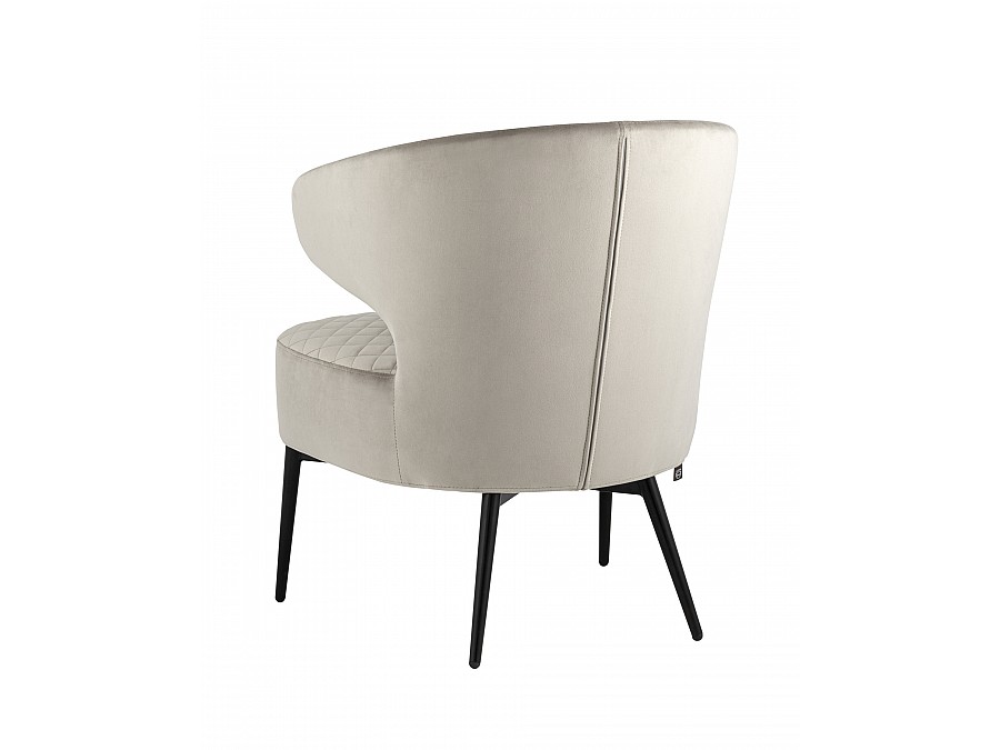 Кресло лаунж Royal велюр светло-серый