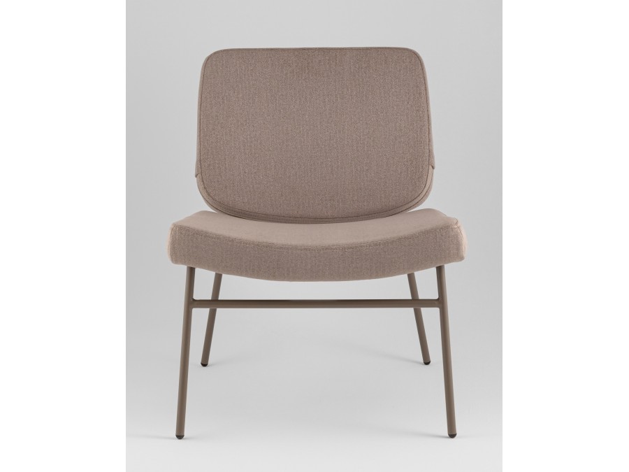 Кресло Эбигейл велюр бежевый, каркас бежево-серый