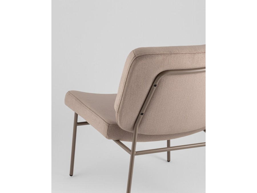 Кресло Эбигейл велюр бежевый, каркас бежево-серый