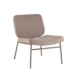 Кресло Эбигейл велюр бежевый, каркас бежево-серый