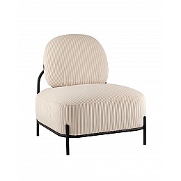 Кресло Стоун велюр рельефный молочный