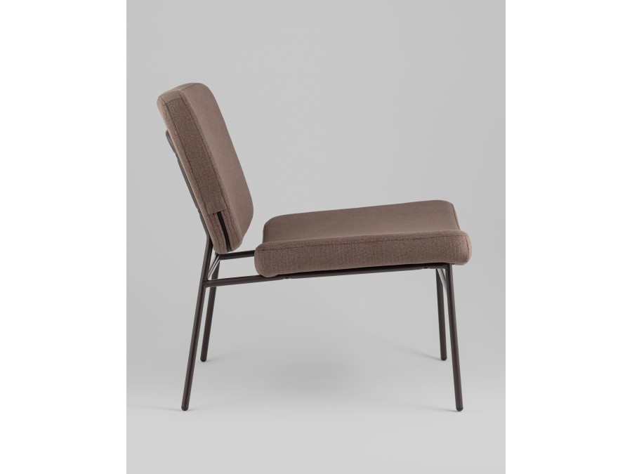 Кресло Эбигейл велюр коричневый, каркас серо-коричневый