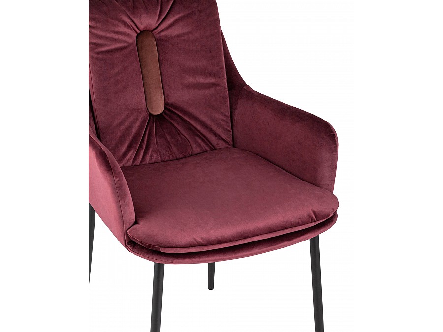 Кресло Саманта велюр бордовый