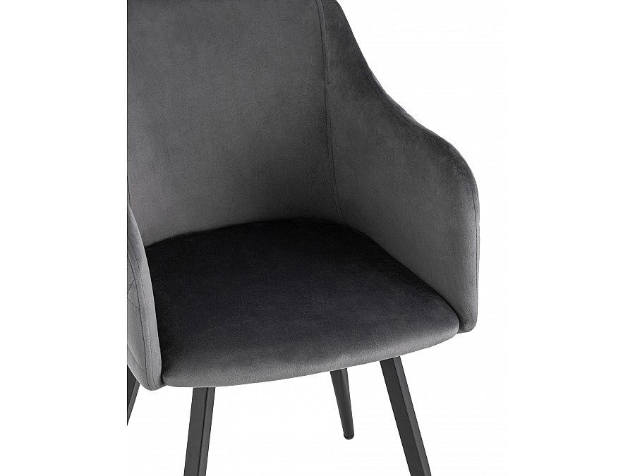 Стул Ника вращающийся велюр серый