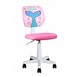 Кресло компьютерное детское ЛОЛО Mermaid Tail пластик белый