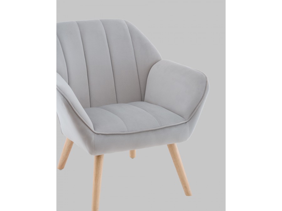 Кресло Руди серебристый