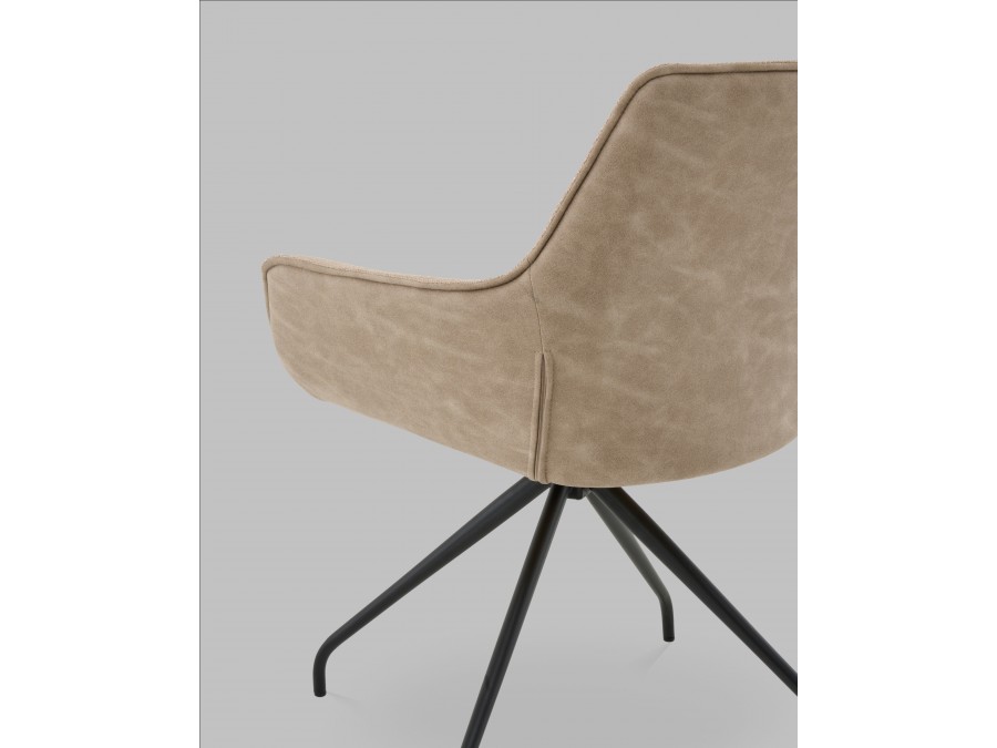 Кресло вращающееся Кимберли рогожка/замша бежевый