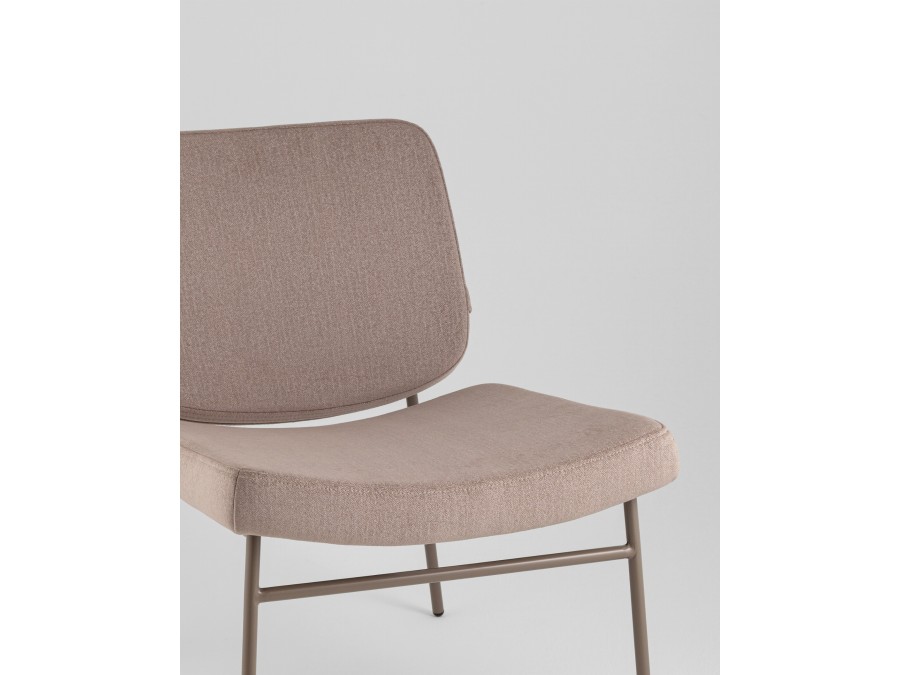 Кресло Эбигейл велюр бежевый, каркас бежево-серый