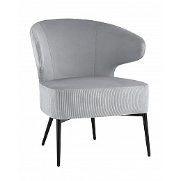 Кресло лаунж Royal Stripes велюр серый