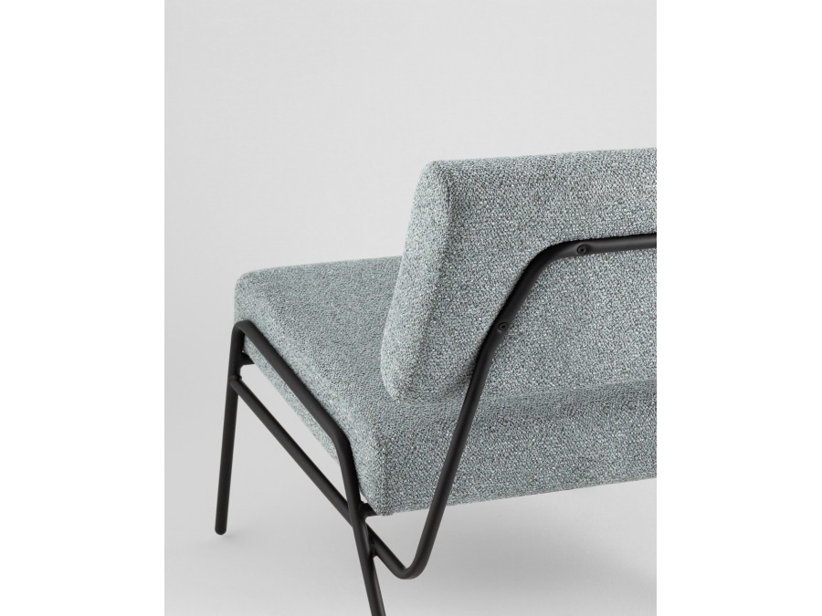 Кресло Теллинг шенилл серо-синий