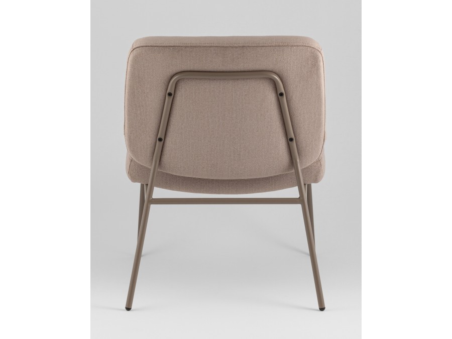 Кресло Эбигейл велюр бежевый, каркас бежево-серый