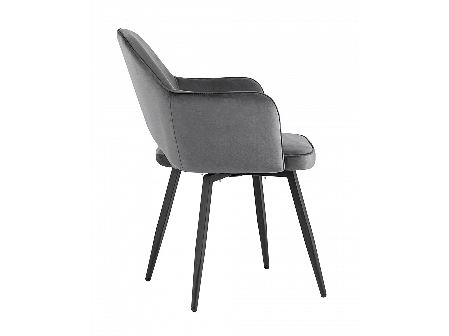 Стул Венера вращающийся велюр серый