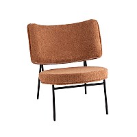 Кресло District Lounge букле терракотовый