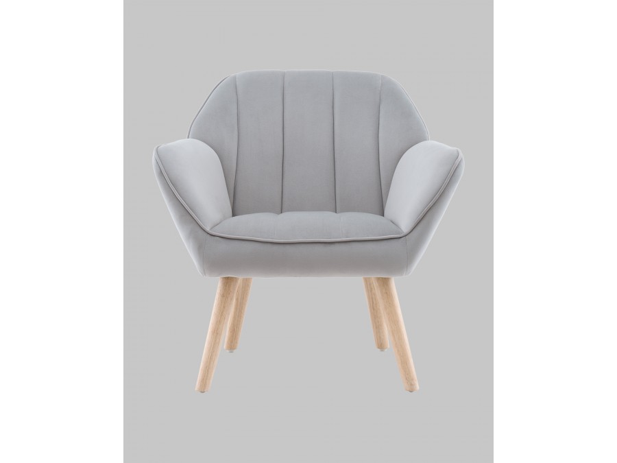 Кресло Руди серебристый