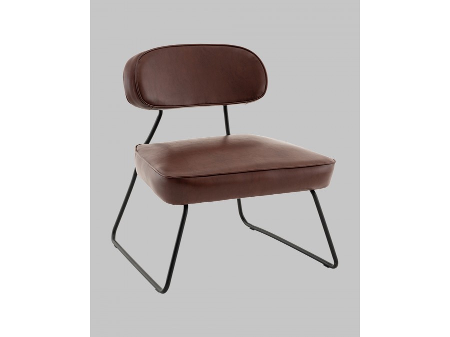 Кресло Kate new ткань экокожа бордово-коричневый