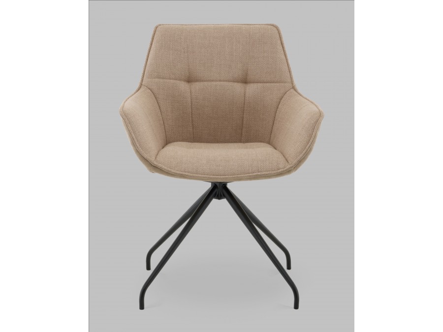 Кресло вращающееся Кимберли рогожка/замша бежевый